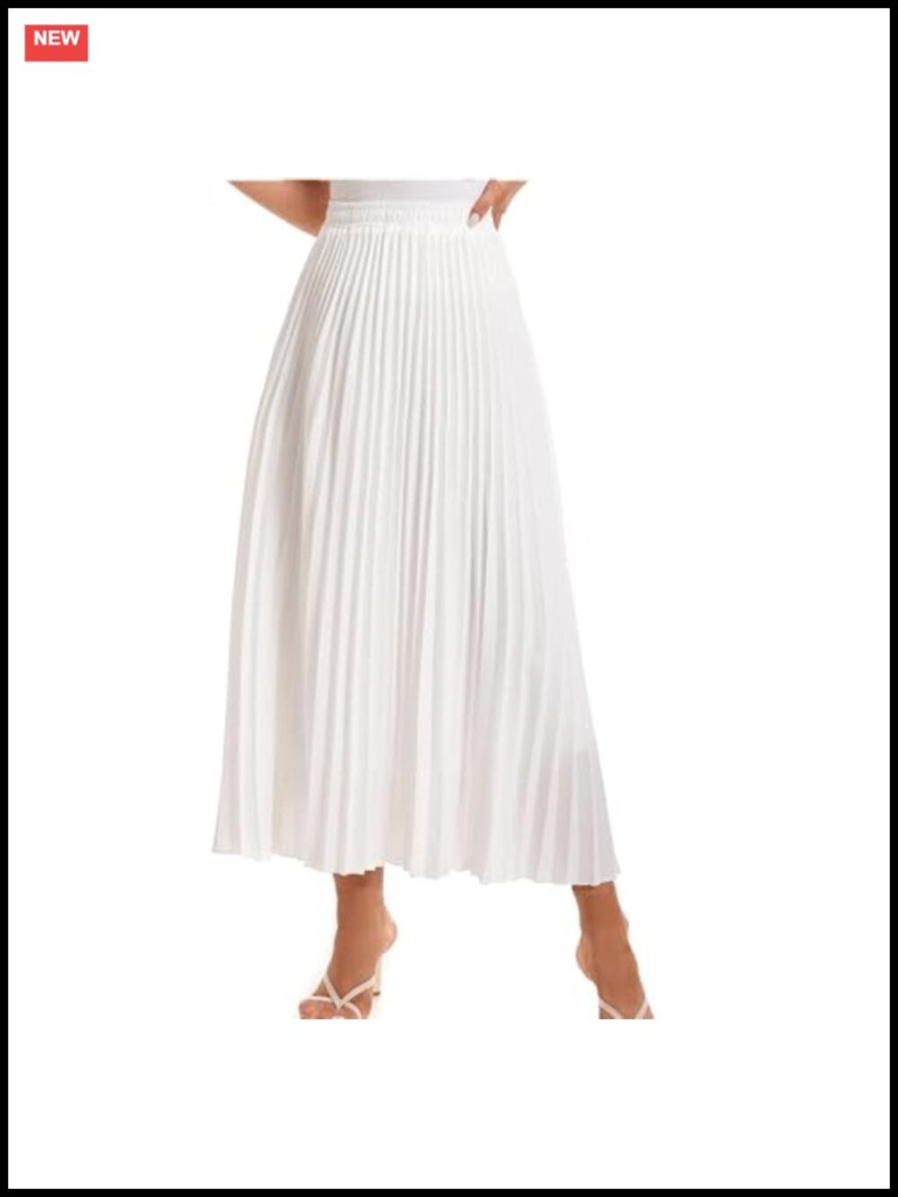 Women's High Waist Pleated Maxi Skirt Tiered Boho A-Line Flowy